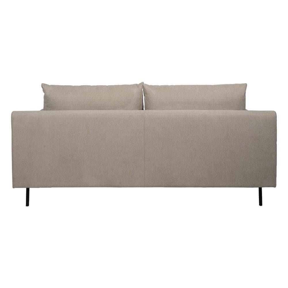 Sofá 3 Plazas Taupe Tejido-Metal para Salón - Diseño Moderno y Elegante, 220 cm, Confort y Estilo Atemporal - Imagen 3