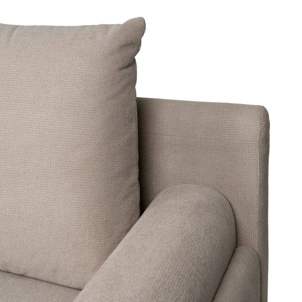 Sofá 3 Plazas Taupe Tejido-Metal para Salón - Diseño Moderno y Elegante, 220 cm, Confort y Estilo Atemporal - Imagen 8