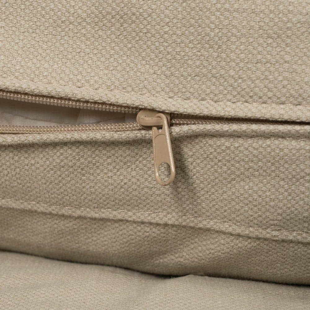 Sofá Beige de 3 Plazas con Tejido de Lino y Algodón, Estructura de Madera, 212 cm - Elegancia y Comodidad para tu Salón - Imagen 9