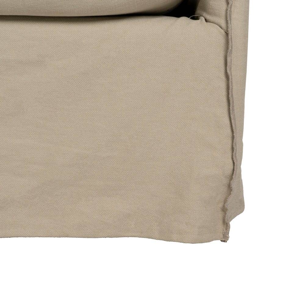 Sofá Beige de 3 Plazas con Tejido Premium y Estructura de Madera - Diseño Elegante y Cómodo (216 cm) - Imagen 10