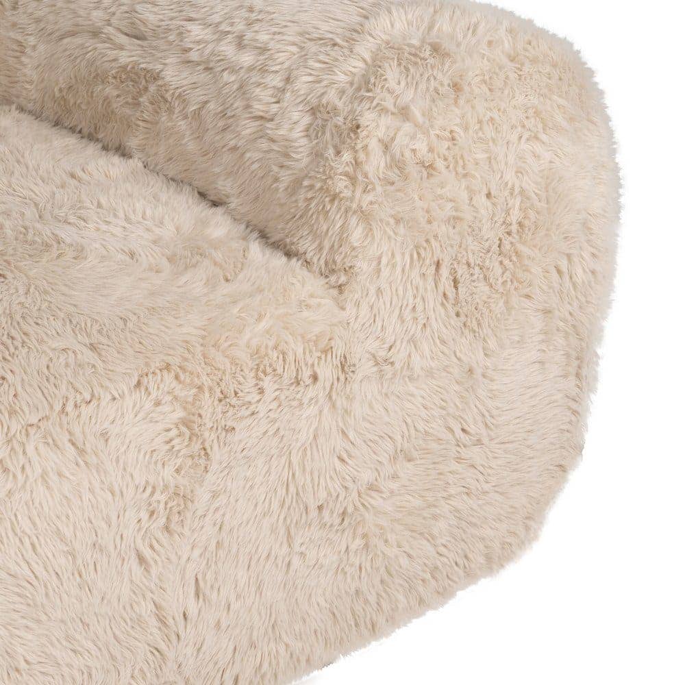 Sofá Beige de 3 Plazas en Tejido 100% Poliéster - Diseño Amplio y Moderno de 240 cm para Salones Elegantes y Confortables - Imagen 8