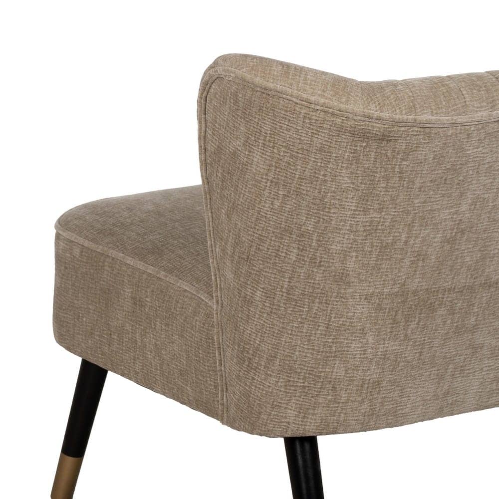 Sofá Beige Compacto de Tejido y Madera - Diseño Moderno para Espacios Reducidos (134 cm) - Imagen 10