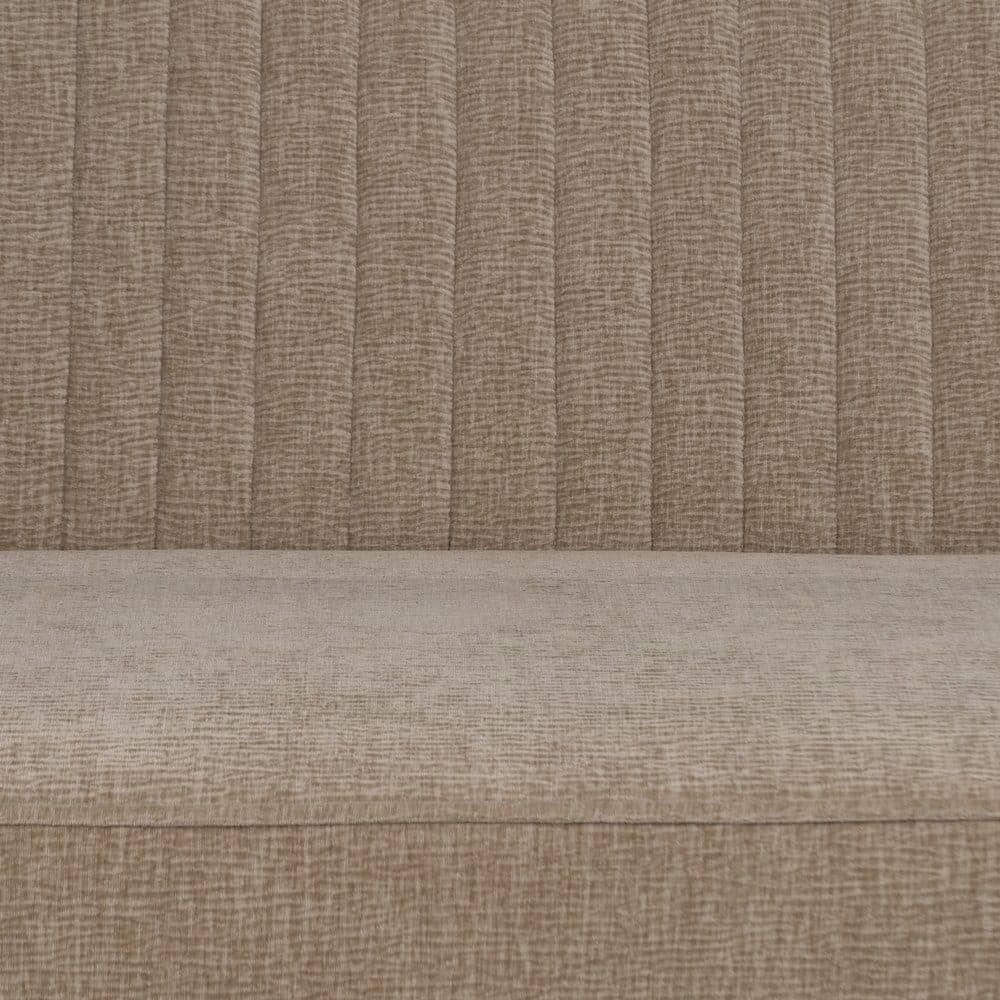 Sofá Beige Compacto de Tejido y Madera - Diseño Moderno para Espacios Reducidos (134 cm) - Imagen 6