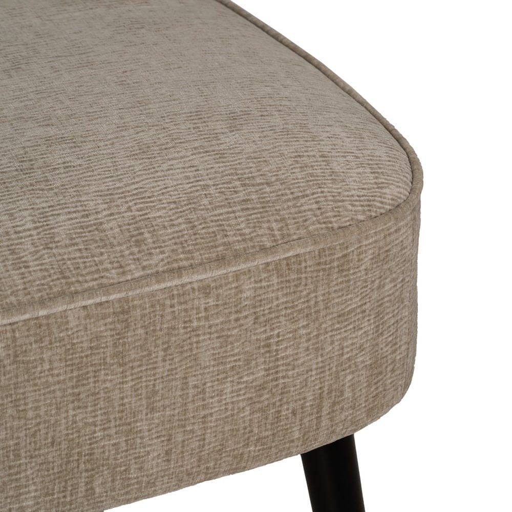 Sofá Beige Compacto de Tejido y Madera - Diseño Moderno para Espacios Reducidos (134 cm) - Imagen 7
