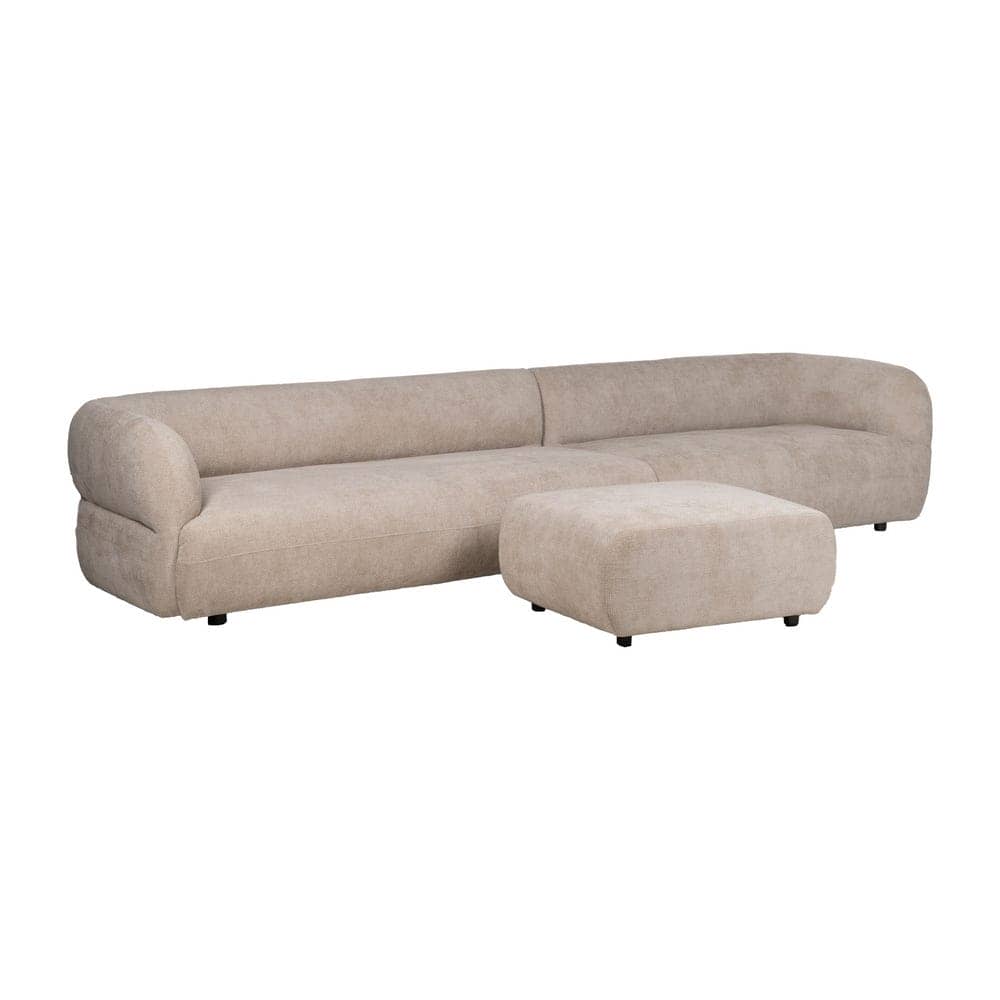 Sofá Beige Módulo Derecho 65 cm en Tejido 100% Poliéster para Salón - Diseño Modular, Cómodo y Elegante - Imagen 2