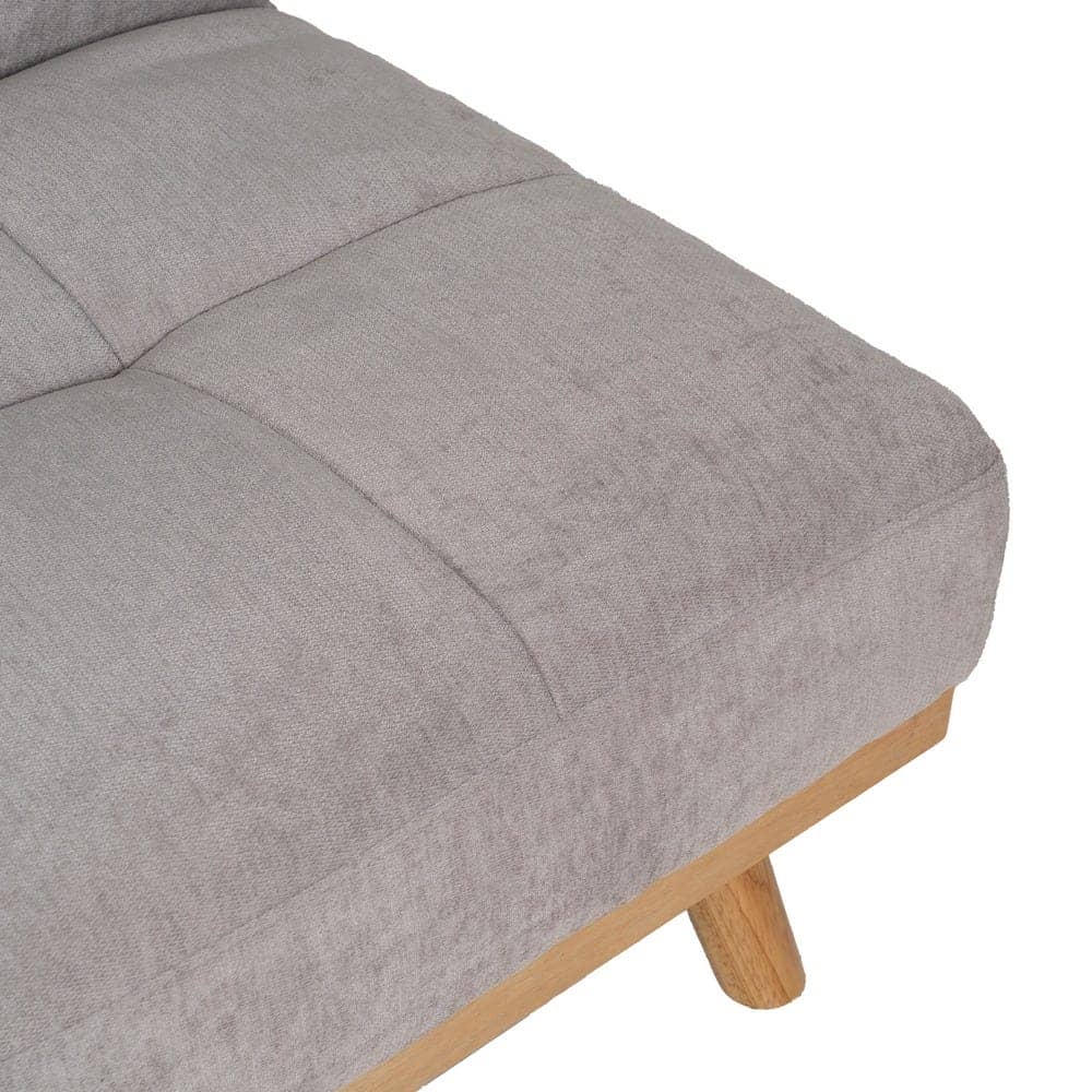 Sofá Cama Gris en Chenilla con Diseño Contemporáneo - 86 cm, Estructura de Madera, Colchón 178x107.5 cm, Ideal para Salón y Visitas, Resistente y Elegante - Imagen 9