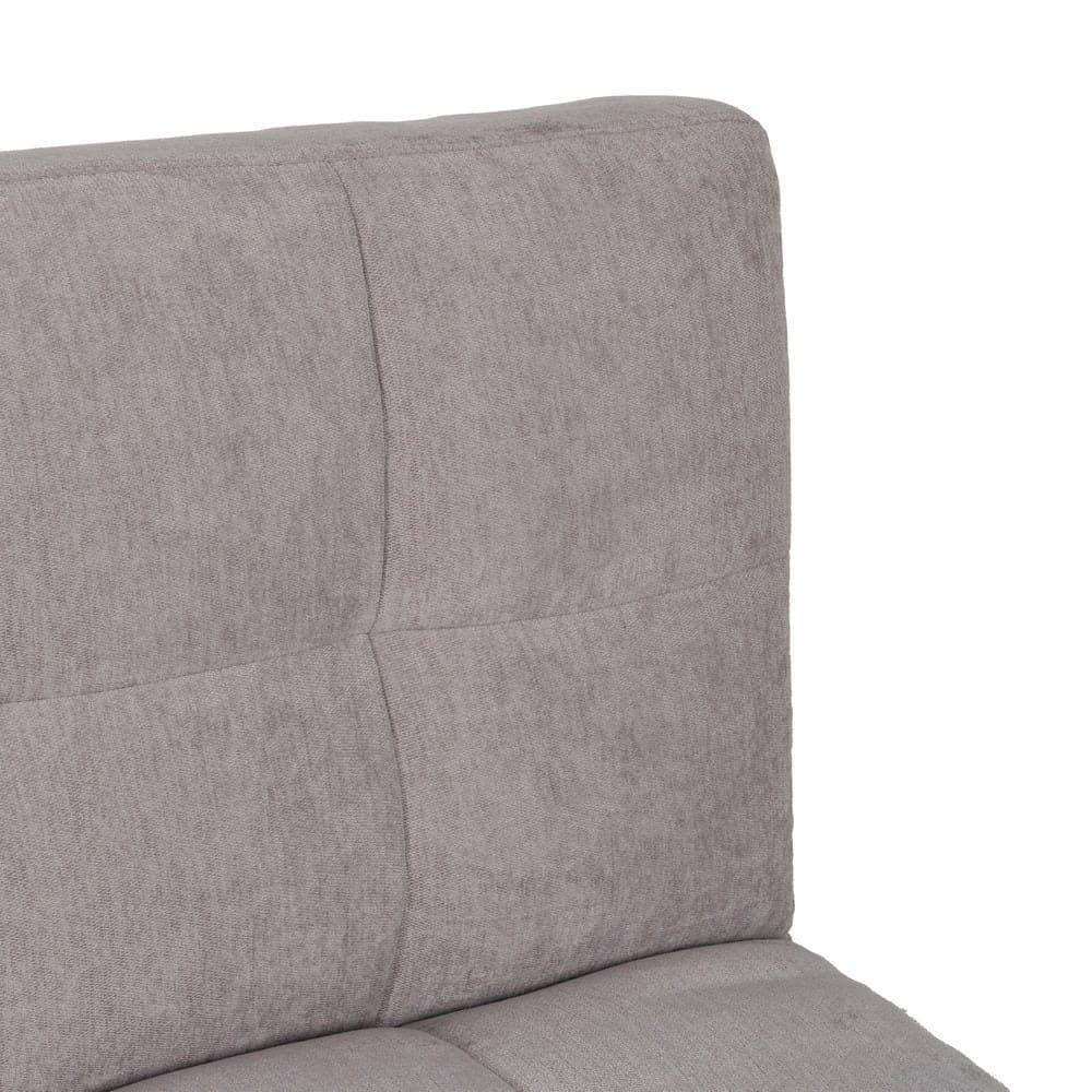Sofá Cama Gris en Chenilla con Diseño Contemporáneo - 86 cm, Estructura de Madera, Colchón 178x107.5 cm, Ideal para Salón y Visitas, Resistente y Elegante - Imagen 10