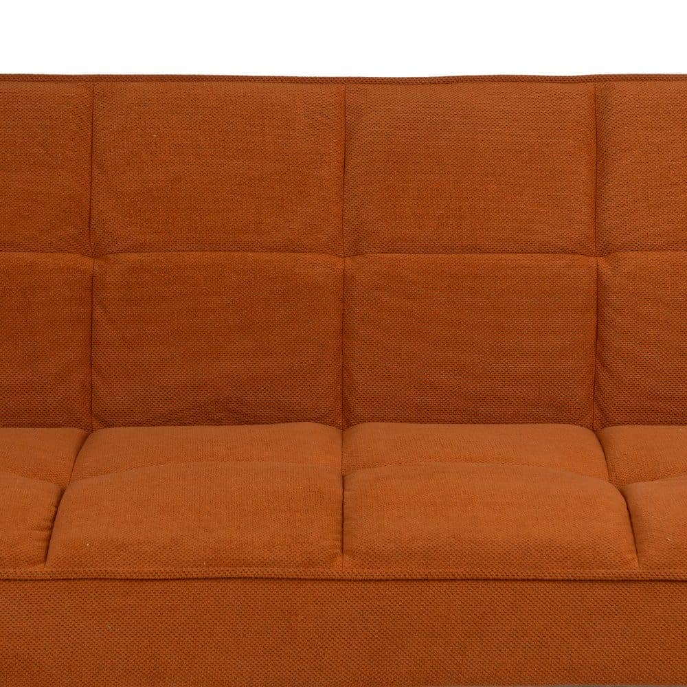 Sofá Cama Naranja de Madera Eucalipto y MDF, Diseño Funcional 73 cm - Confort y Estilo para tu Hogar - Imagen 10