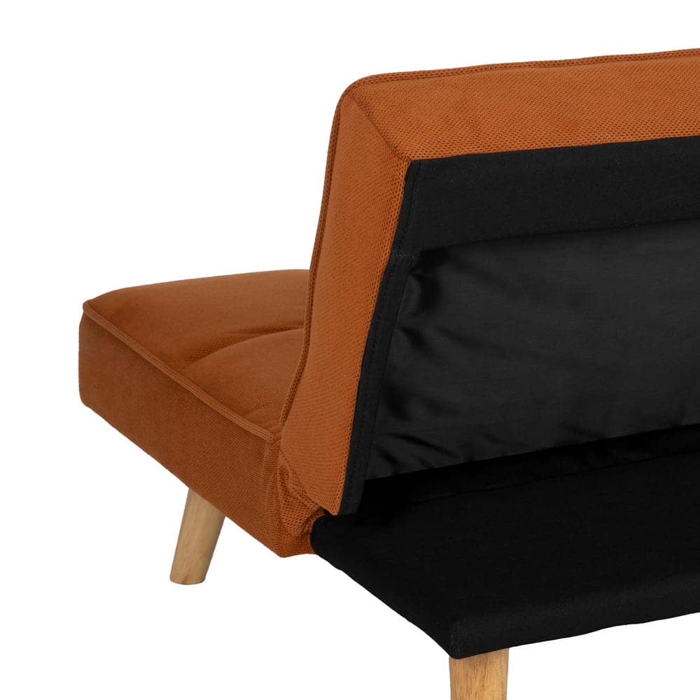 Sofá Cama Naranja de Madera Eucalipto y MDF, Diseño Funcional 73 cm - Confort y Estilo para tu Hogar - Imagen 12