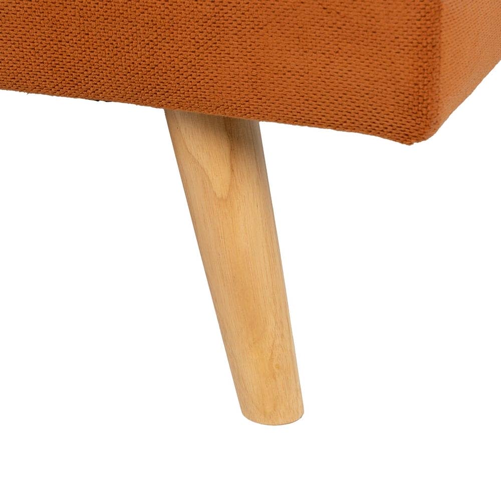 Sofá Cama Naranja de Madera Eucalipto y MDF, Diseño Funcional 73 cm - Confort y Estilo para tu Hogar - Imagen 14