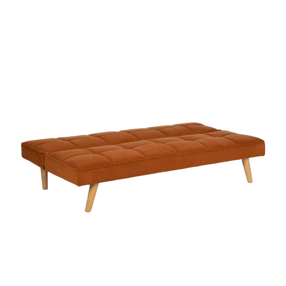 Sofá Cama Naranja de Madera Eucalipto y MDF, Diseño Funcional 73 cm - Confort y Estilo para tu Hogar - Imagen 2