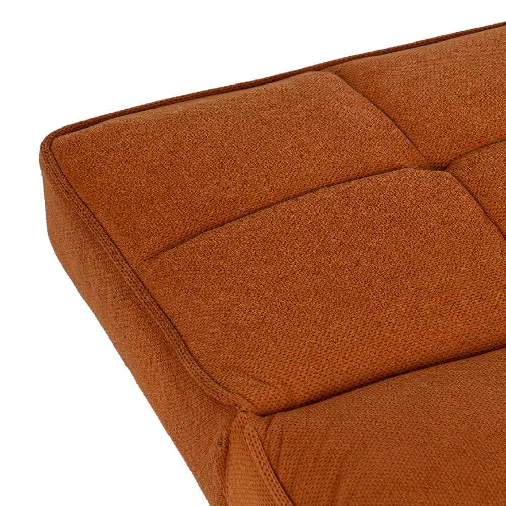 Sofá Cama Naranja de Madera Eucalipto y MDF, Diseño Funcional 73 cm - Confort y Estilo para tu Hogar - Imagen 6