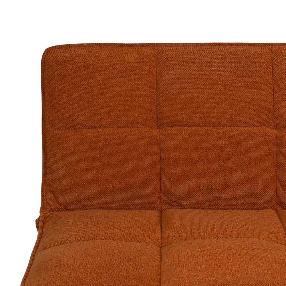 Sofá Cama Naranja de Madera Eucalipto y MDF, Diseño Funcional 73 cm - Confort y Estilo para tu Hogar - Imagen 8