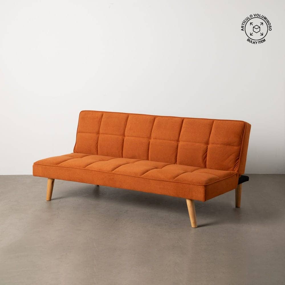 Sofá Cama Naranja de Madera Eucalipto y MDF, Diseño Funcional 73 cm - Confort y Estilo para tu Hogar - Imagen 15