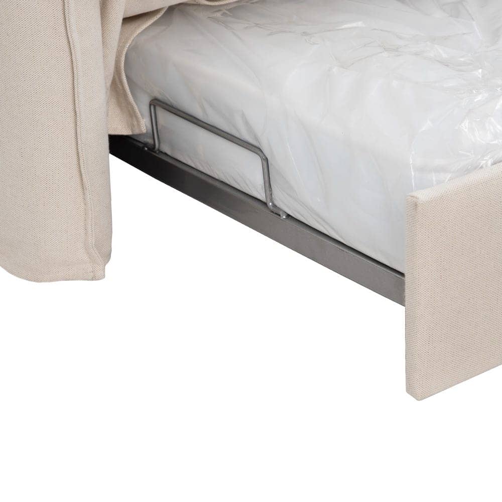 Sofá Cama Nido Beige de Tejido Elegante para Salón - Multifuncional y Desenfundable, 97 cm de Comodidad y Estilo - Imagen 9