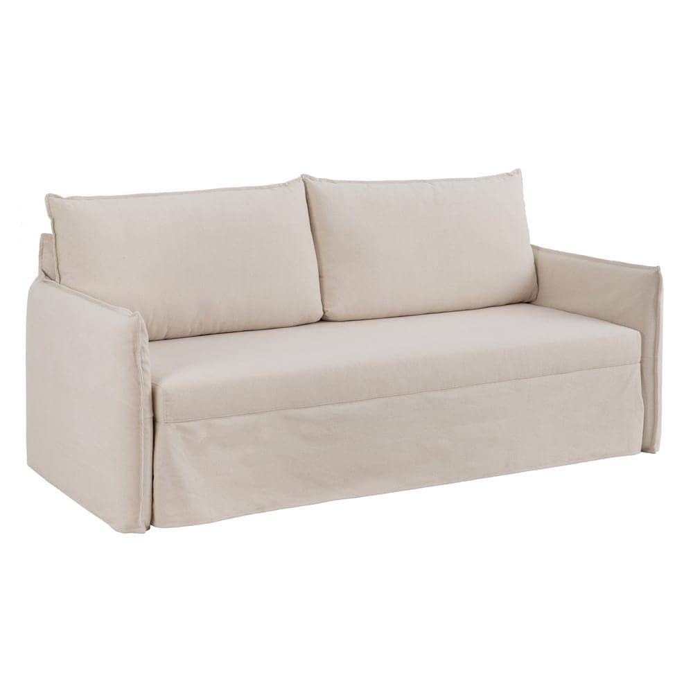 Sofá Cama Nido Beige de Tejido Elegante para Salón - Multifuncional y Desenfundable, 97 cm de Comodidad y Estilo - Imagen 2