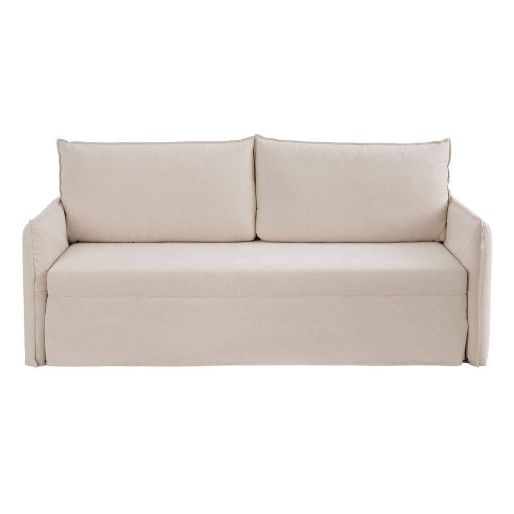 Sofá Cama Nido Beige de Tejido Elegante para Salón - Multifuncional y Desenfundable, 97 cm de Comodidad y Estilo - Imagen 3