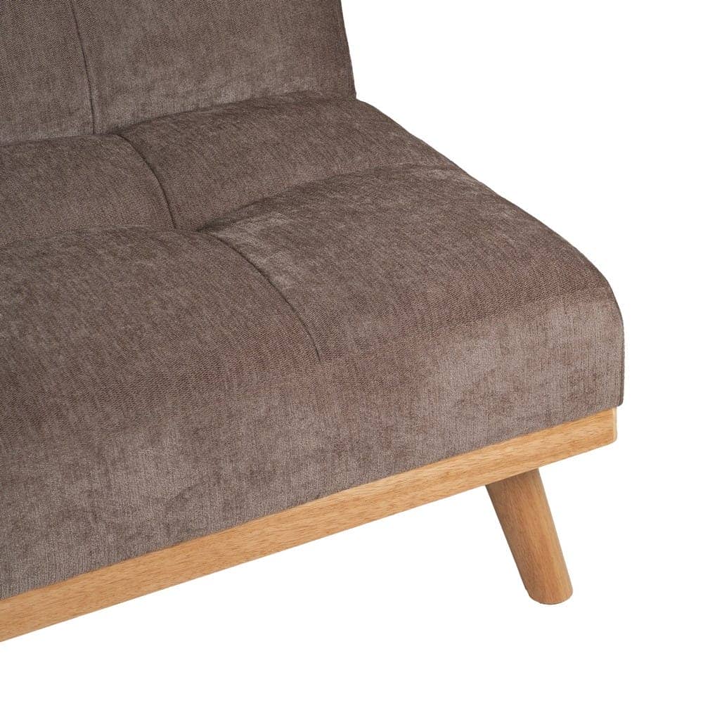 Sofá Cama Taupe en Chenilla con Patas de Caucho - Estilo y Funcionalidad para tu Salón, Conversión Práctica a Cama 178x107.5 cm, Alta Durabilidad y Confort - Imagen 9
