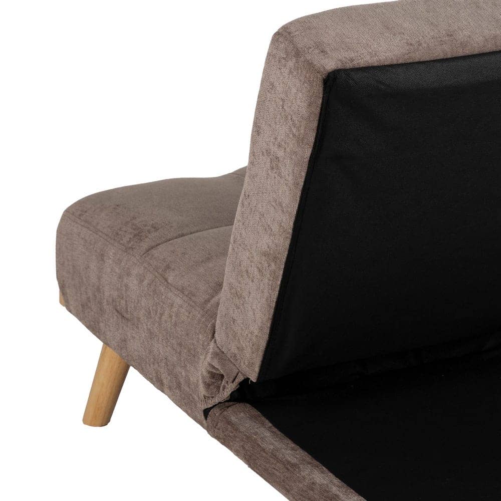 Sofá Cama Taupe en Chenilla con Patas de Caucho - Estilo y Funcionalidad para tu Salón, Conversión Práctica a Cama 178x107.5 cm, Alta Durabilidad y Confort - Imagen 11