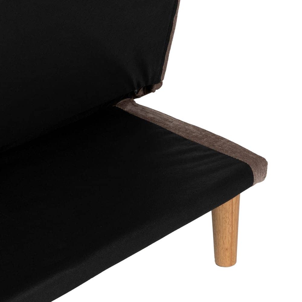 Sofá Cama Taupe en Chenilla con Patas de Caucho - Estilo y Funcionalidad para tu Salón, Conversión Práctica a Cama 178x107.5 cm, Alta Durabilidad y Confort - Imagen 12