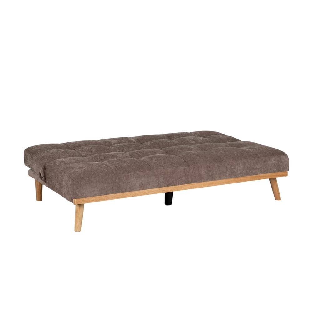 Sofá Cama Taupe en Chenilla con Patas de Caucho - Estilo y Funcionalidad para tu Salón, Conversión Práctica a Cama 178x107.5 cm, Alta Durabilidad y Confort - Imagen 2