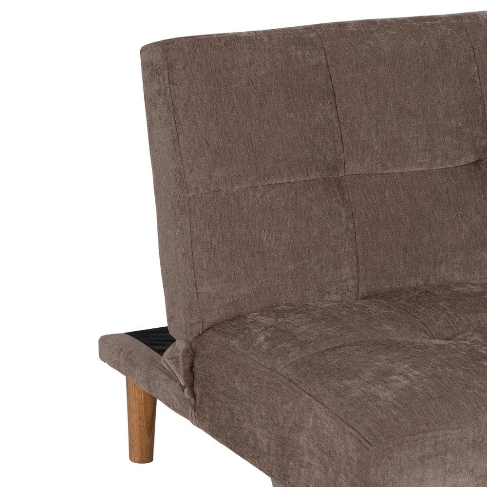 Sofá Cama Taupe en Chenilla con Patas de Caucho - Estilo y Funcionalidad para tu Salón, Conversión Práctica a Cama 178x107.5 cm, Alta Durabilidad y Confort - Imagen 5