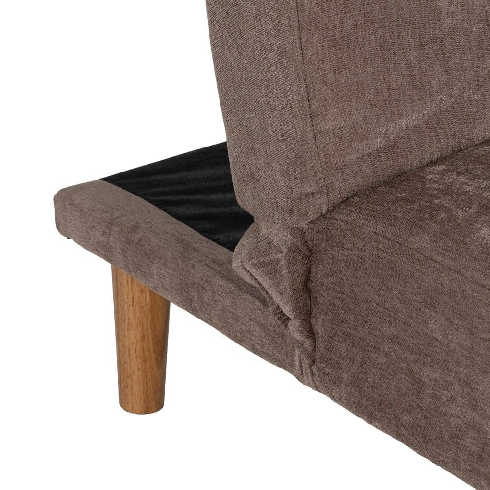 Sofá Cama Taupe en Chenilla con Patas de Caucho - Estilo y Funcionalidad para tu Salón, Conversión Práctica a Cama 178x107.5 cm, Alta Durabilidad y Confort - Imagen 6