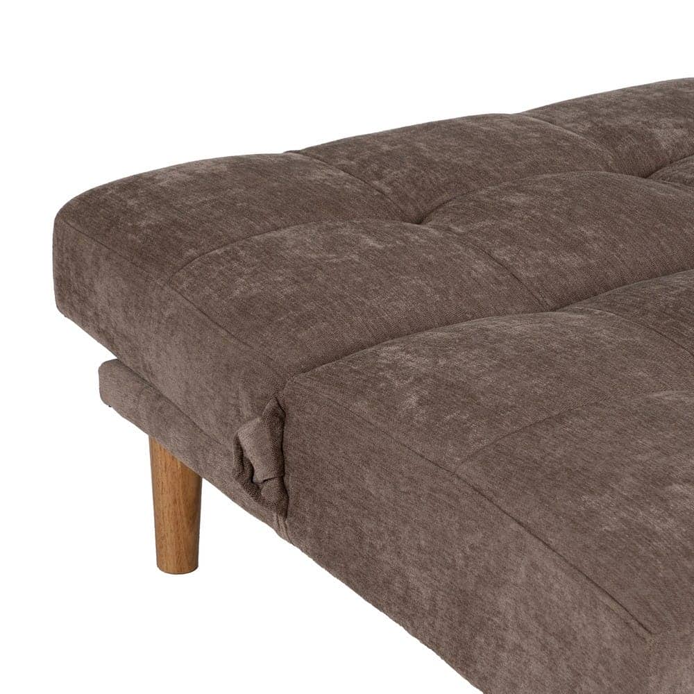 Sofá Cama Taupe en Chenilla con Patas de Caucho - Estilo y Funcionalidad para tu Salón, Conversión Práctica a Cama 178x107.5 cm, Alta Durabilidad y Confort - Imagen 7