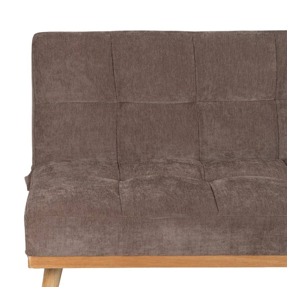 Sofá Cama Taupe en Chenilla con Patas de Caucho - Estilo y Funcionalidad para tu Salón, Conversión Práctica a Cama 178x107.5 cm, Alta Durabilidad y Confort - Imagen 8