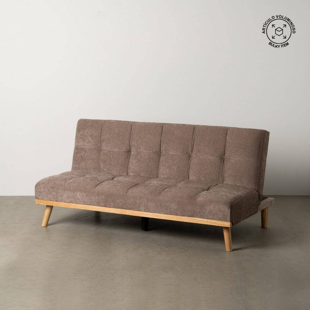 Sofá Cama Taupe en Chenilla con Patas de Caucho - Estilo y Funcionalidad para tu Salón, Conversión Práctica a Cama 178x107.5 cm, Alta Durabilidad y Confort - Imagen 14