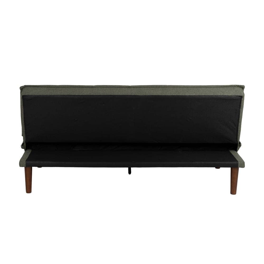 Sofá Cama Verde en Chenilla con Estructura de Madera - Diseño Moderno y Funcional, 181x101 cm, Ideal para Salones Contemporáneos - Imagen 4