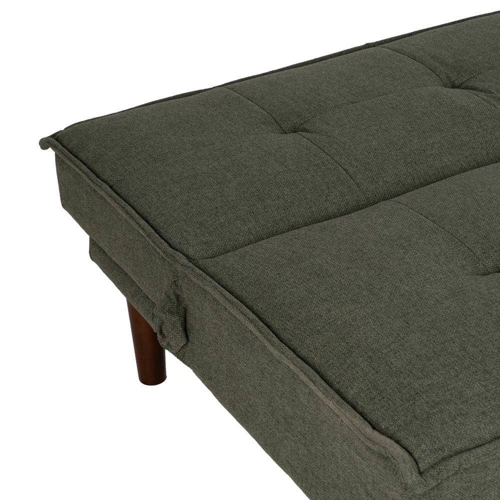 Sofá Cama Verde en Chenilla con Estructura de Madera - Diseño Moderno y Funcional, 181x101 cm, Ideal para Salones Contemporáneos - Imagen 6