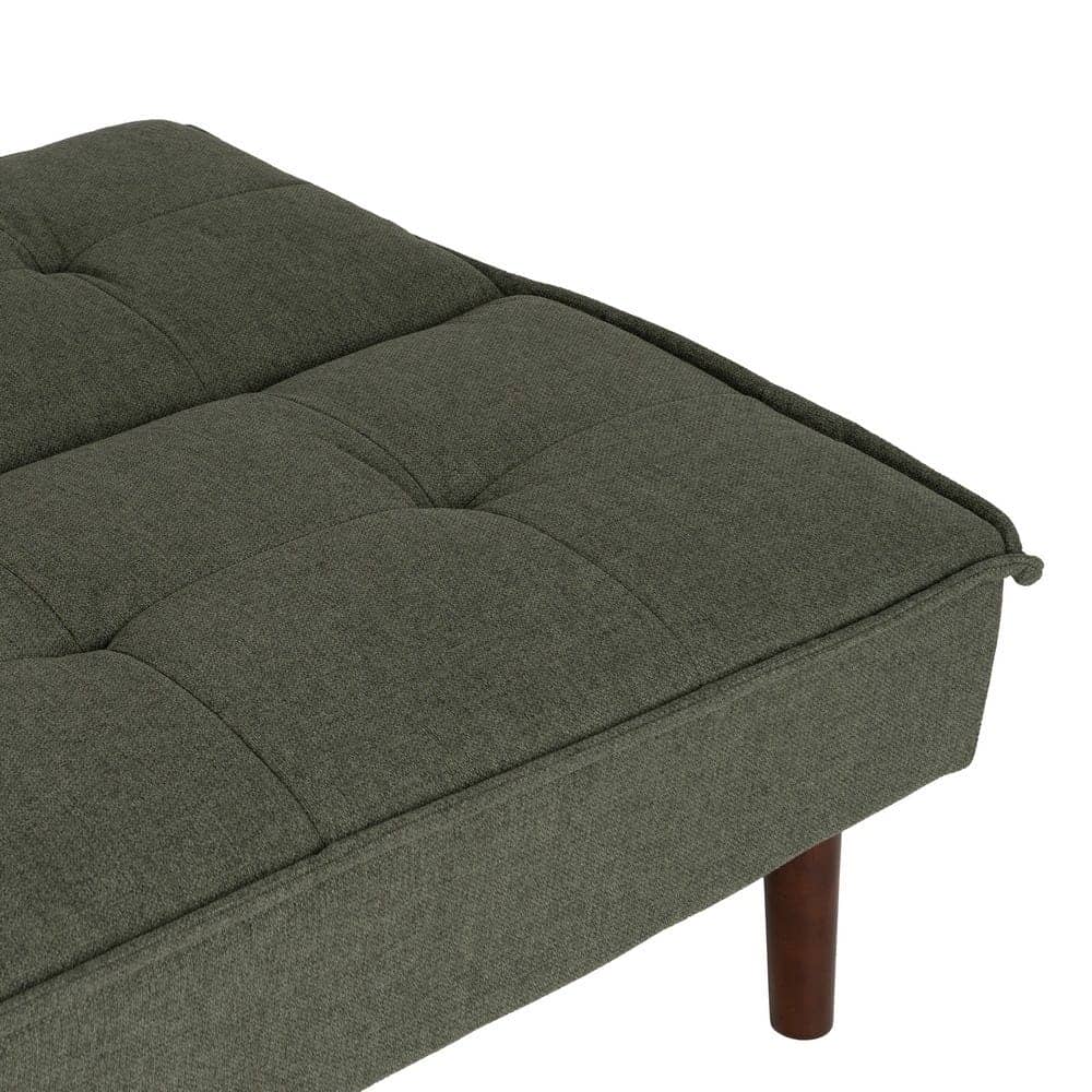 Sofá Cama Verde en Chenilla con Estructura de Madera - Diseño Moderno y Funcional, 181x101 cm, Ideal para Salones Contemporáneos - Imagen 7