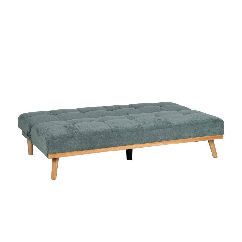 Sofá Cama Verde en Chenilla para Salón - Diseño Moderno y Funcionalidad, 178x107.5 cm, Estructura Robusta y Confortable - Imagen 2