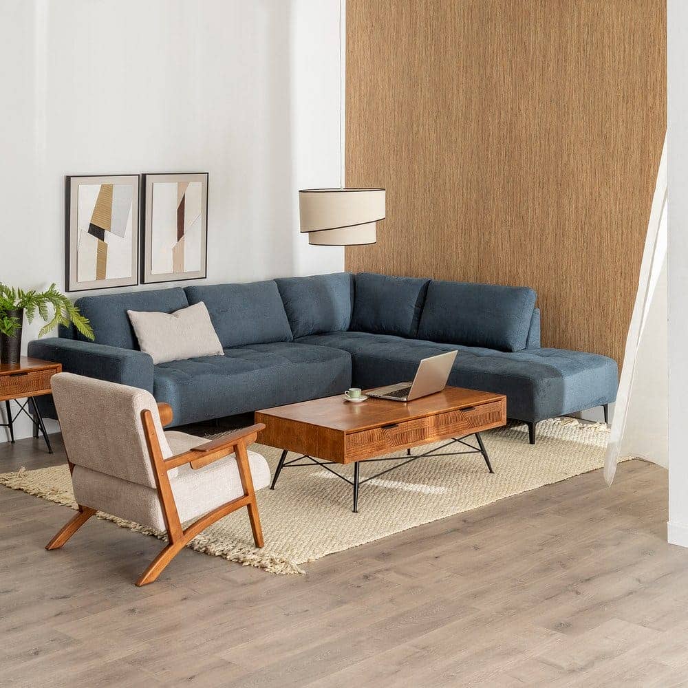 Sofá Chaise Longue Derecha Crema de 290 cm - Diseño Elegante y Confortable para Salones Modernos - Imagen 16