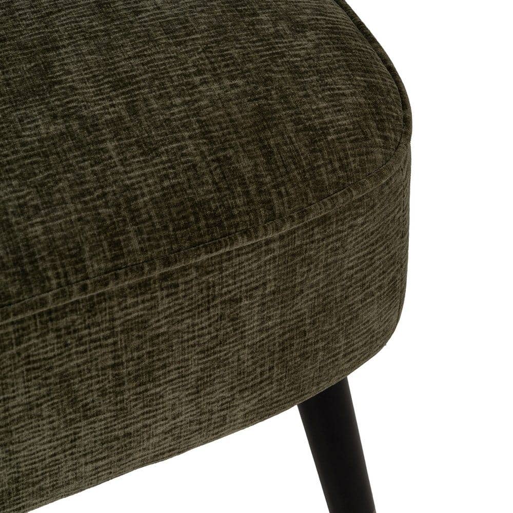 Sofá Verde Compacto en Tejido de Poliéster con Estructura de Madera - Diseño Moderno y Acogedor para Salones y Espacios Pequeños 74 cm - Imagen 6