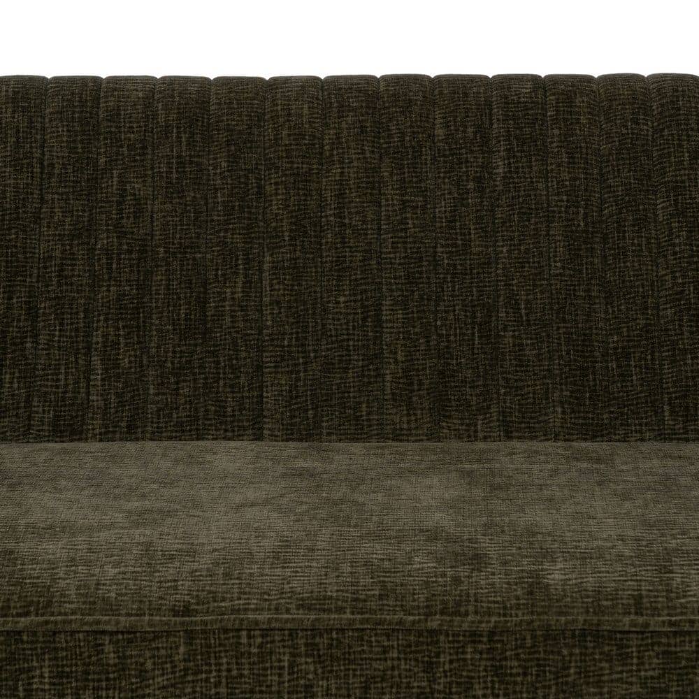 Sofá Verde Compacto en Tejido de Poliéster con Estructura de Madera - Diseño Moderno y Acogedor para Salones y Espacios Pequeños 74 cm - Imagen 7