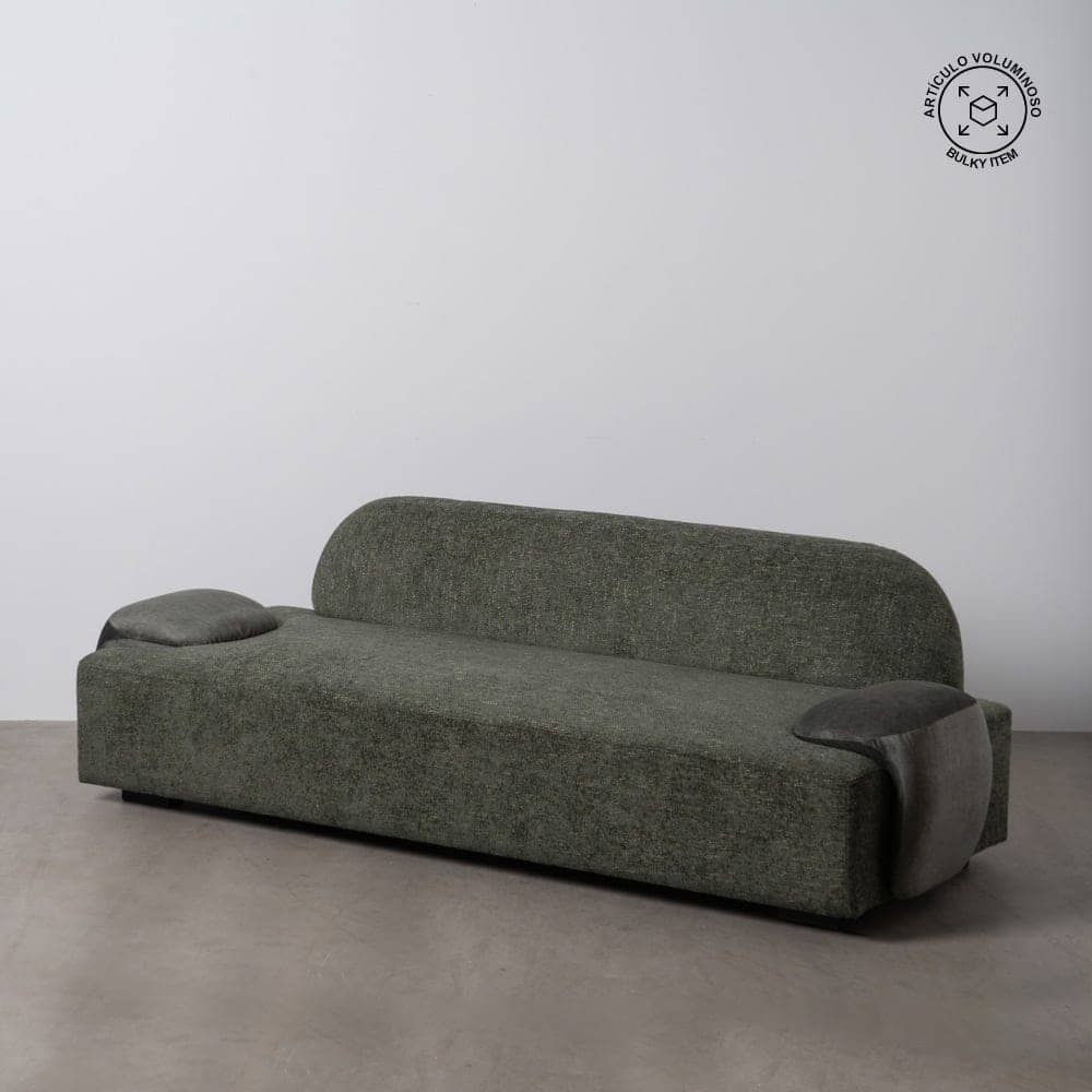 Sofá Verde Tejido de 222 cm para Salón - Diseño Moderno y Confort Superior, Ideal para Decoración Contemporánea - Imagen 13