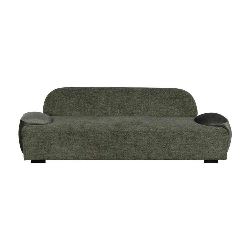 Sofá Verde Tejido de 222 cm para Salón - Diseño Moderno y Confort Superior, Ideal para Decoración Contemporánea - Imagen 2