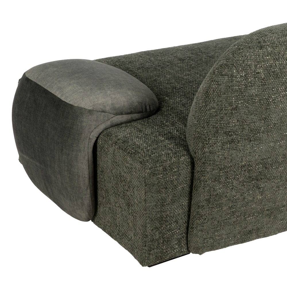 Sofá Verde Tejido de 222 cm para Salón - Diseño Moderno y Confort Superior, Ideal para Decoración Contemporánea - Imagen 10