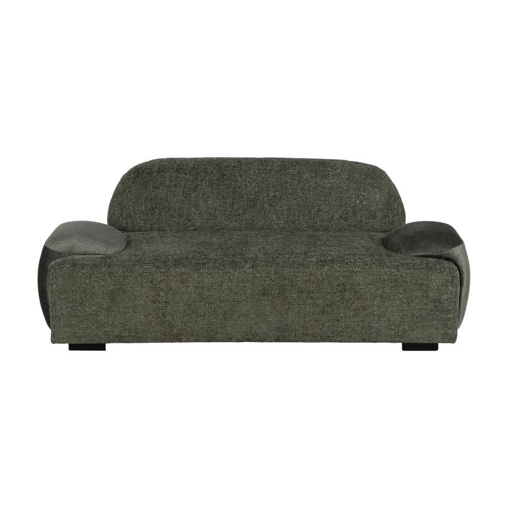 Sofá Verde Tejido Compacto de 180x92x70 cm para Salón - Estilo Moderno y Confort Ergonomico - Imagen 2