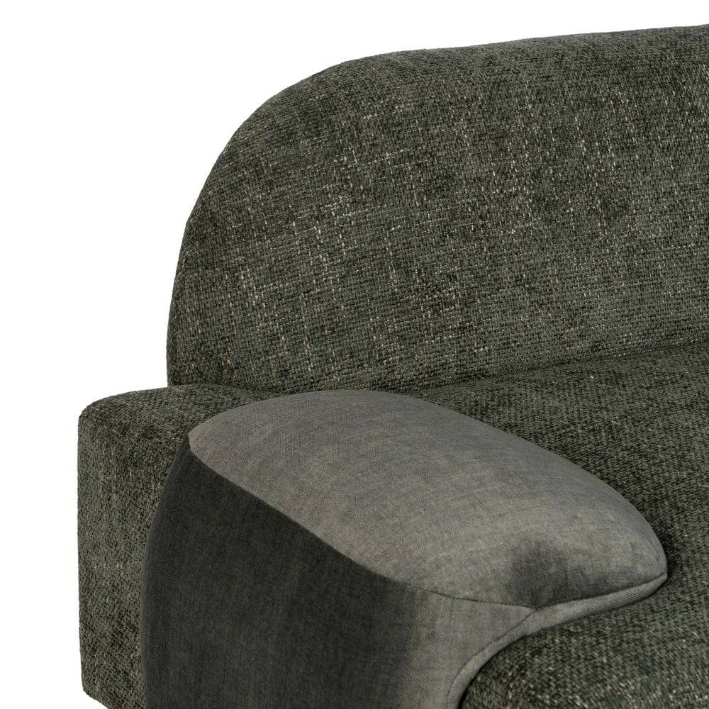 Sofá Verde Tejido Compacto de 180x92x70 cm para Salón - Estilo Moderno y Confort Ergonomico - Imagen 4