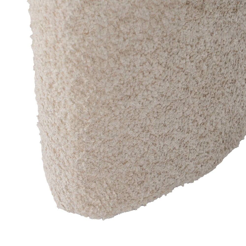 Taburete Beige Tejido de 41 cm para Salón, Dormitorio y Vestíbulo - Diseño Moderno y Sofisticado con Relleno de Espuma y Estructura Robusta - Imagen 5