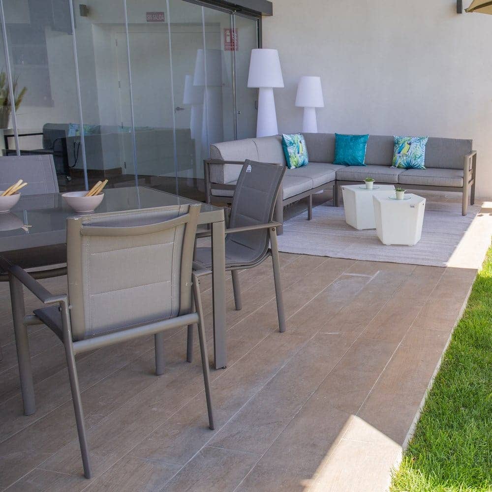 Mesa de Comedor Cuadrada Stella | Aluminio Chateau - 90x90 cm - Imagen 3