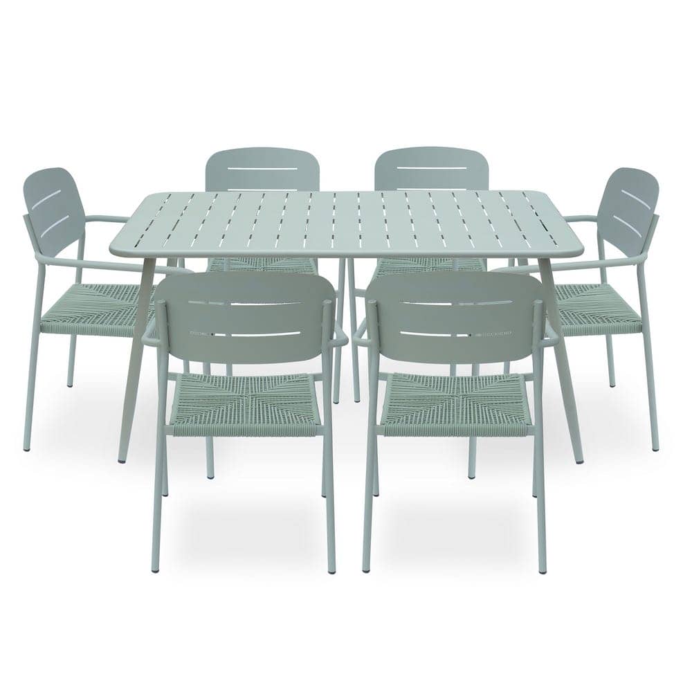 Pack x2 Mesas de Comedor Pankow | Diseño Nórdico Color Menta - 150 cm - Imagen 5