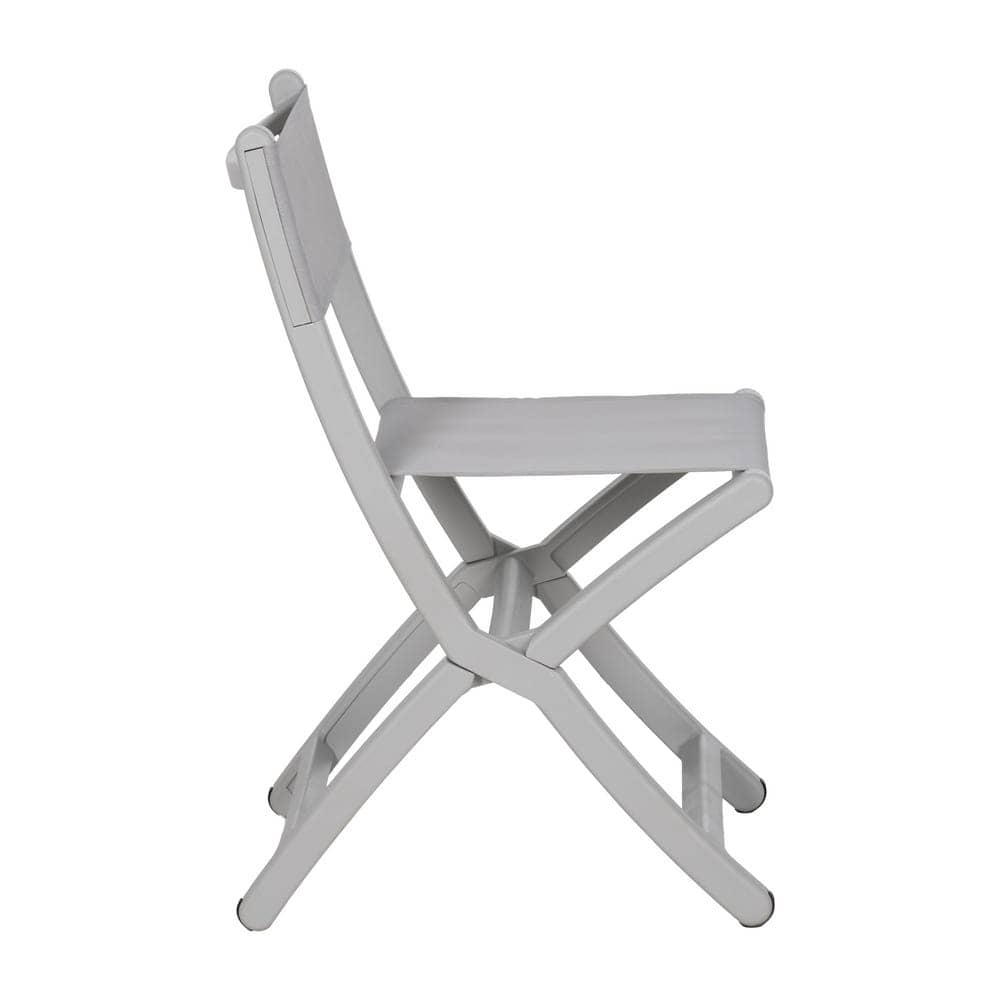 Pack de 4 Sillas Plegables Grises para Exteriores Belmar - Comodidad y Estilo en Polipropileno y Textileno - Imagen 3