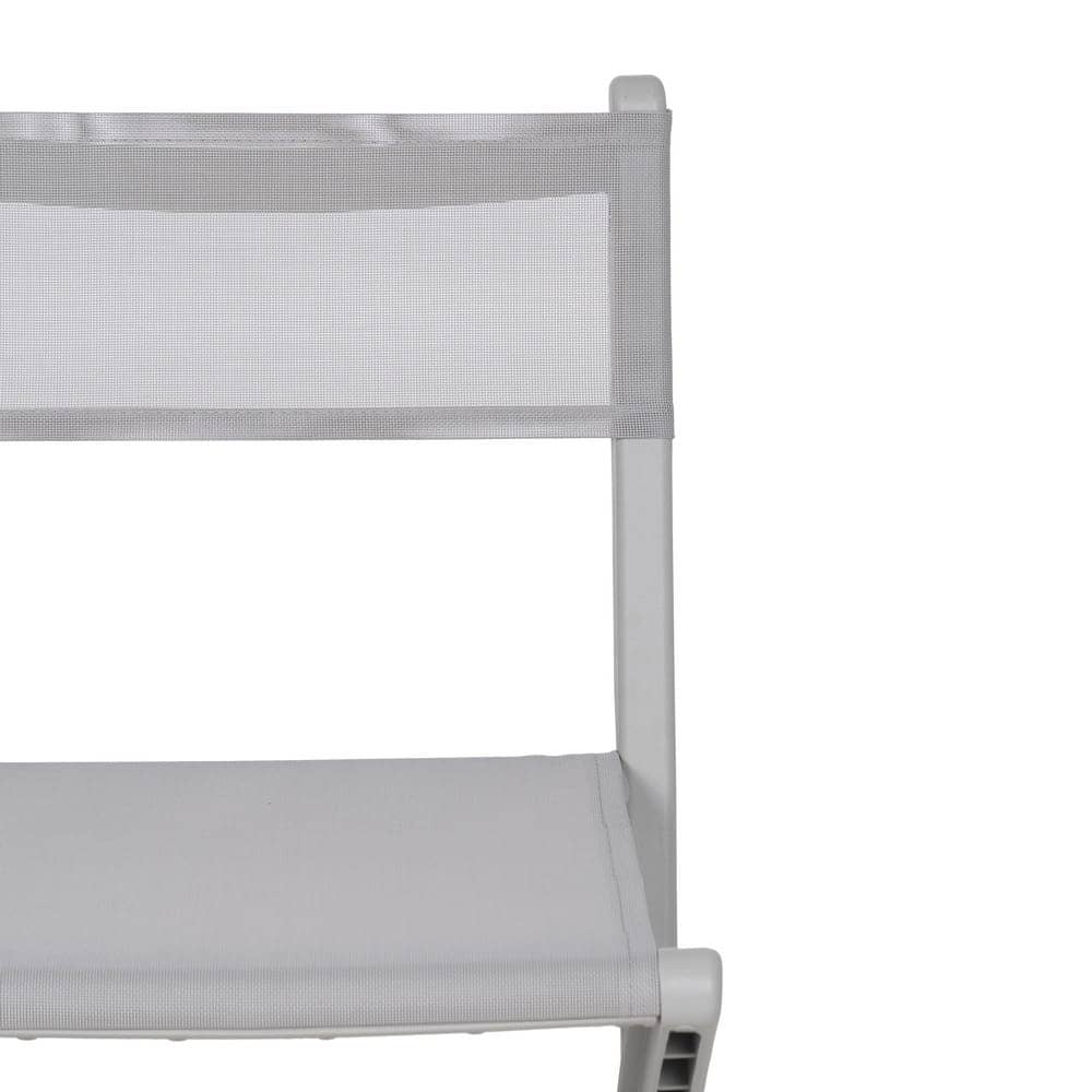 Pack de 4 Sillas Plegables Grises para Exteriores Belmar - Comodidad y Estilo en Polipropileno y Textileno - Imagen 6