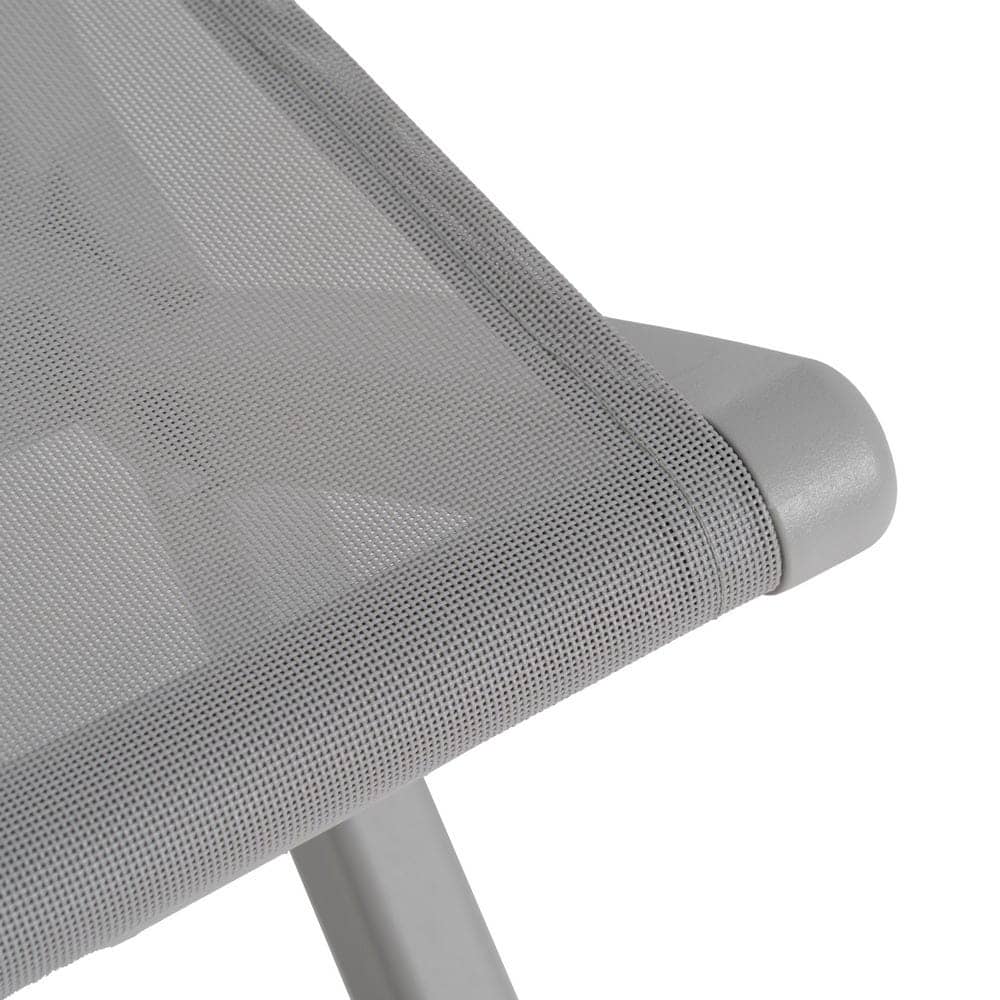 Pack de 4 Sillas Plegables Grises para Exteriores Belmar - Comodidad y Estilo en Polipropileno y Textileno - Imagen 9