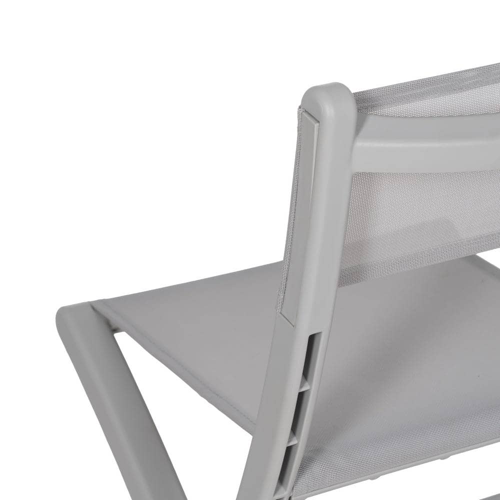 Pack de 4 Sillas Plegables Grises para Exteriores Belmar - Comodidad y Estilo en Polipropileno y Textileno - Imagen 10