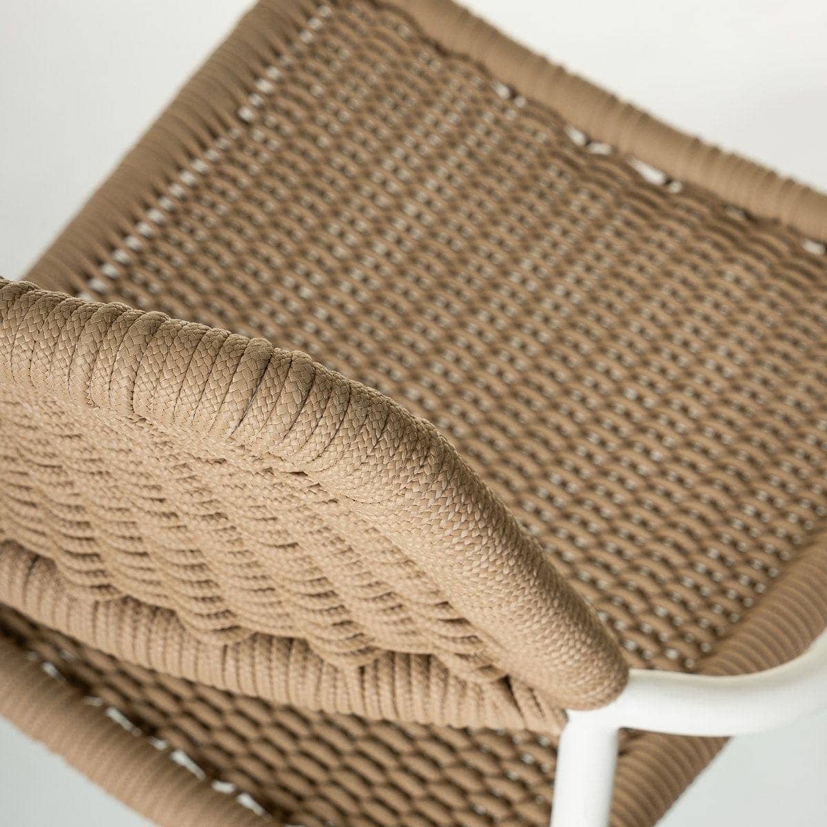Silla Apilable Milos | Estructura Blanca / Asiento Beige - Imagen 8